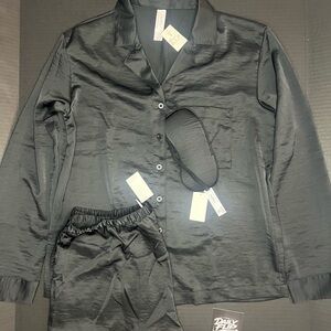 Auden Charcoal Satin Pajama Set